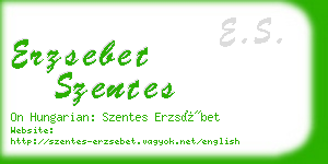 erzsebet szentes business card